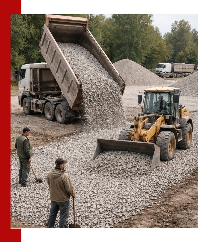 Купить гравийный щебень фракция 20-40 в Костомукше с доставкой