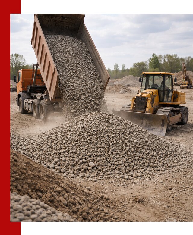 Доставка гравийного щебня фракции 40-70 в Костомукше