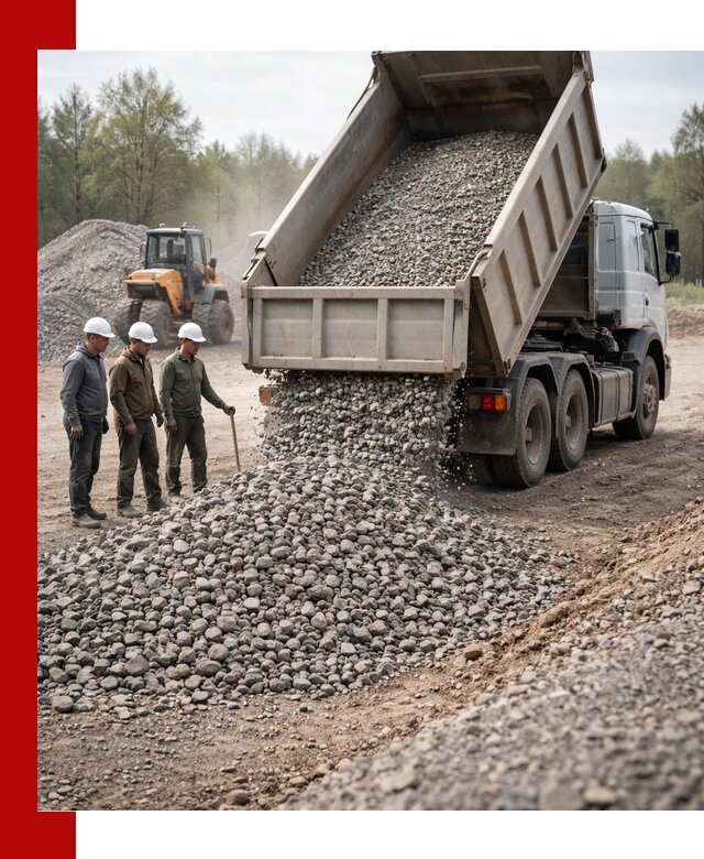 Доставка гравийного щебня фракции 70-120 в Костомукше