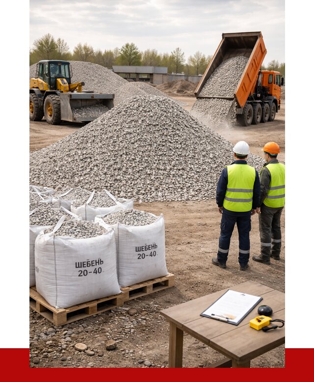 Известняковый щебень 20-40 в Костомукше от 2142 р. ПРОНЕРУДКтм