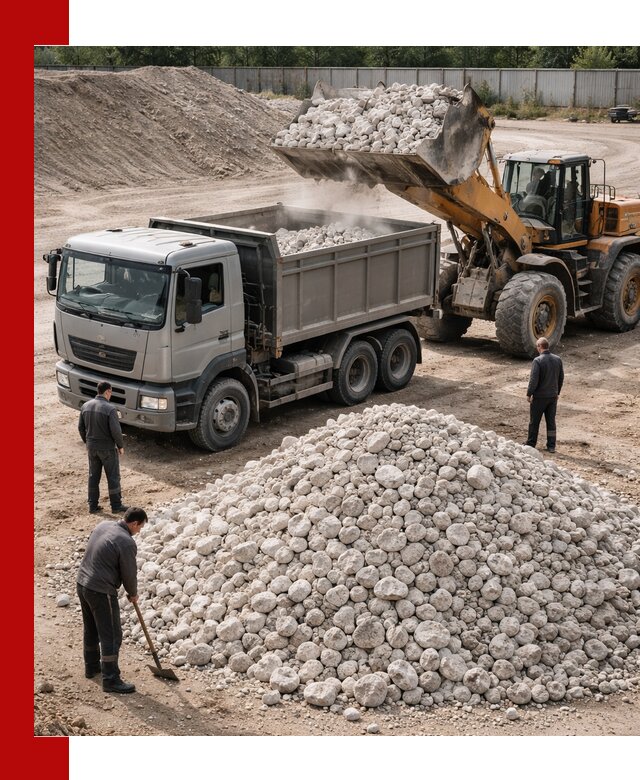 Известняковый щебень фракция 70–150 с доставкой в Костомукше