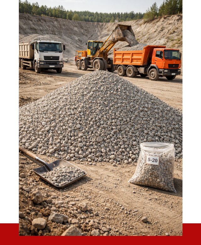 Доломитовый щебень фр. 5-20 в Костомукше от 4285 р. | ПРОНЕРУДКтм