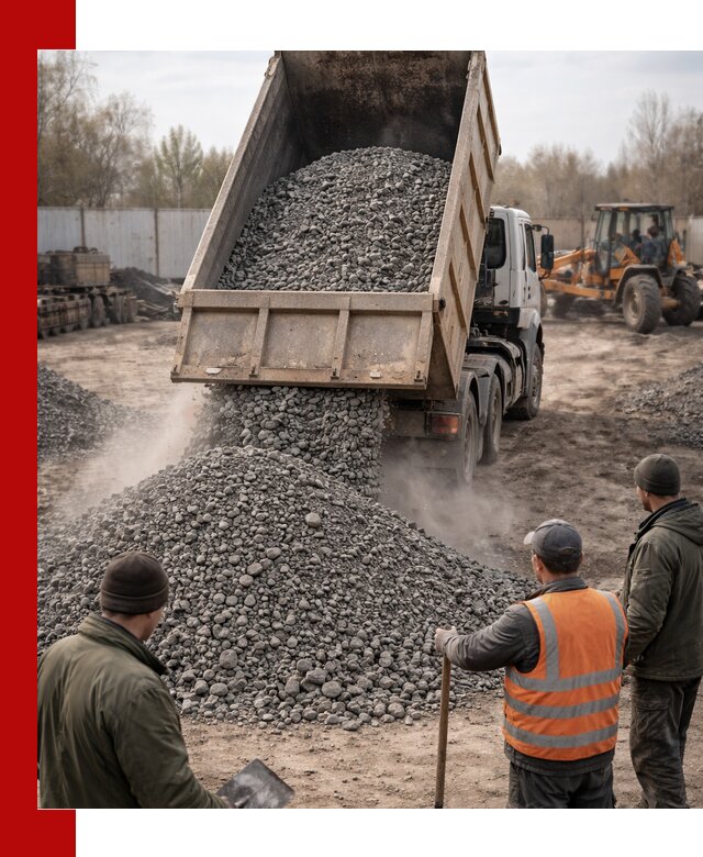 Доставка шлакового щебня в удобные сроки по выгодной цене в Костомукше