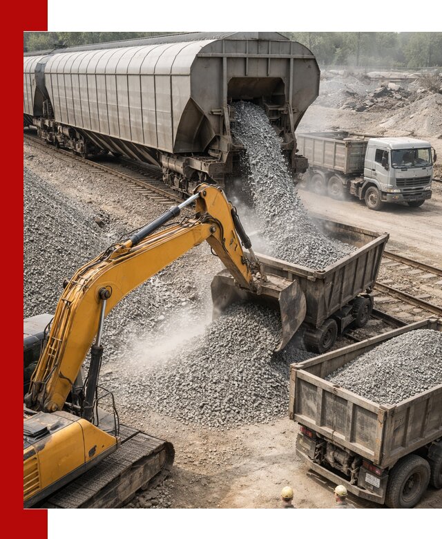 Доставка железнодорожного щебня в Костомукше крупными партиями быстрого отгруза