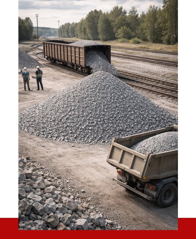 Железнодорожный щебень 20-60 в Костомукше от 1734 р. | ПРОНЕРУДКтм