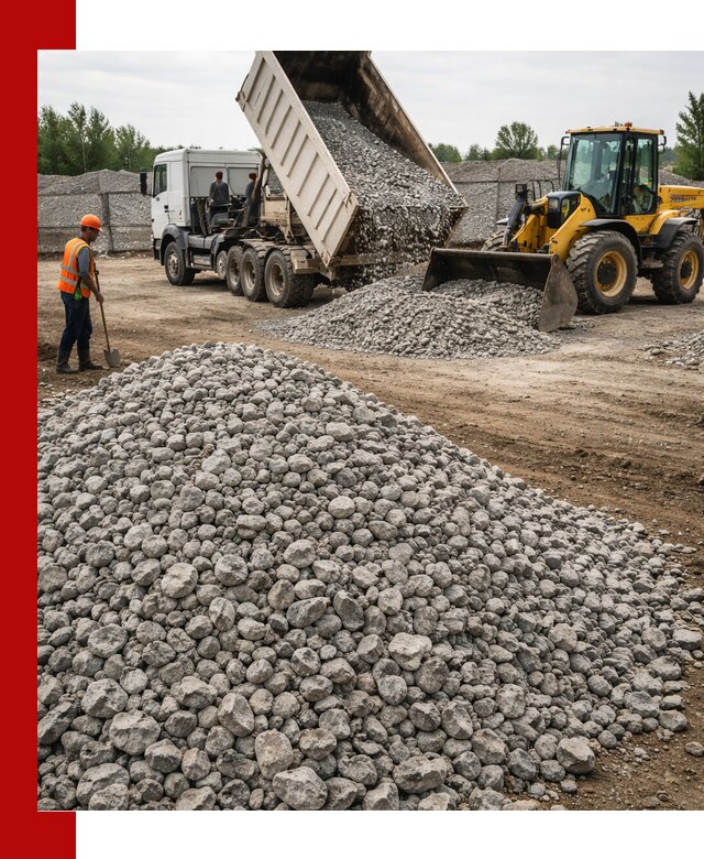 Доставка бетонного щебня фракции 40-70 в Костомукше