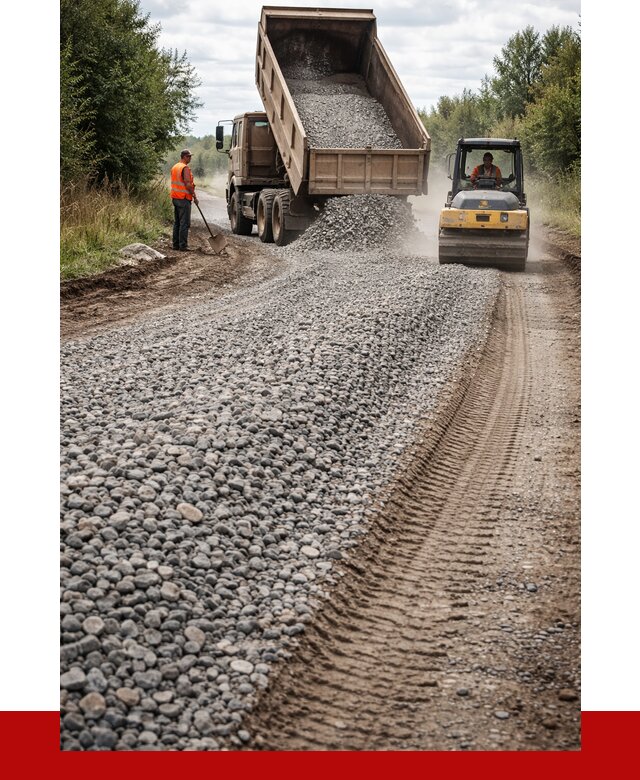Щебень для отсыпки дороги в Костомукше от 2755 р. ПРОНЕРУДКтм