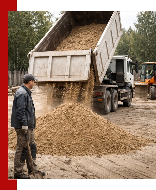 Доставка и продажа песка с разгрузкой в Костомукше