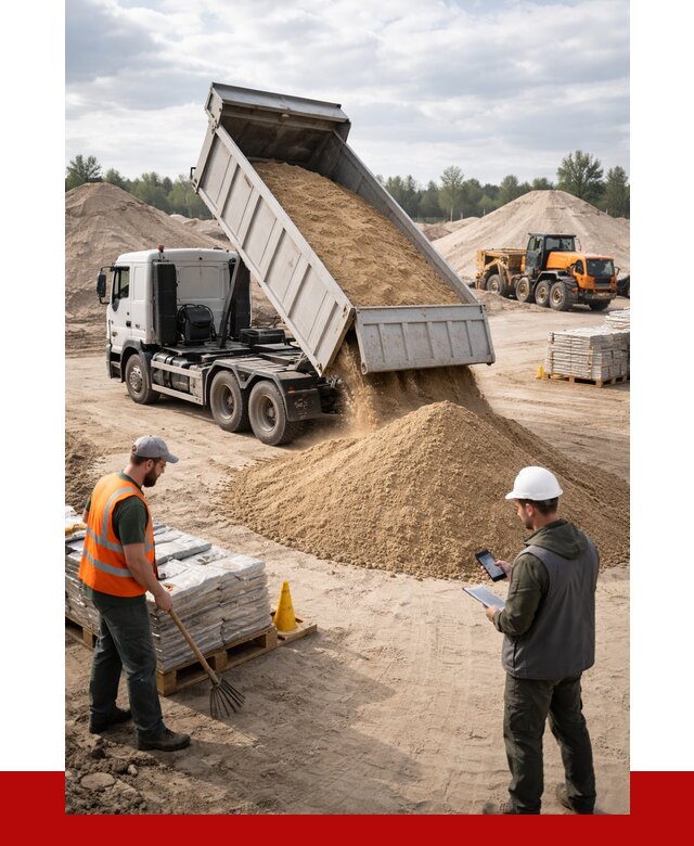 Карьерный песок с доставкой в Костомукше от 3673 р. ПРОНЕРУДКтм