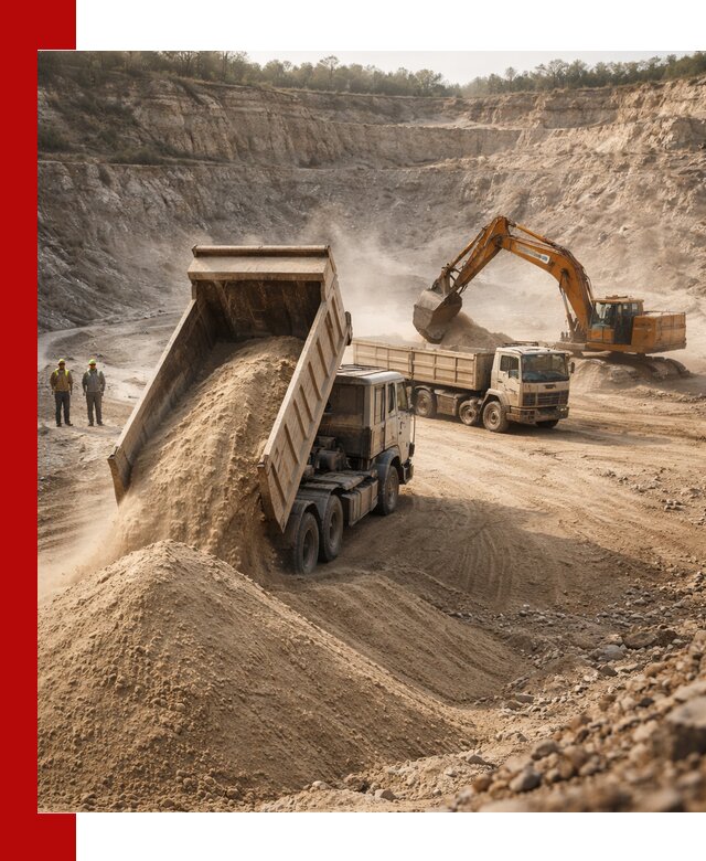 Карьерный песок навалом с доставкой в Костомукше