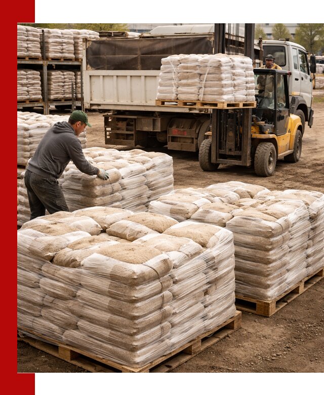 Карьерный песок в мешках с доставкой в Костомукше