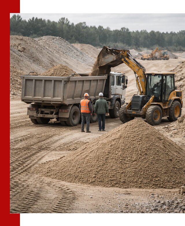 Карьерный среднезернистый песок с доставкой в Костомукше