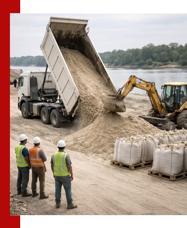 Доставка речного песка в Костомукше самосвалами и погрузкой