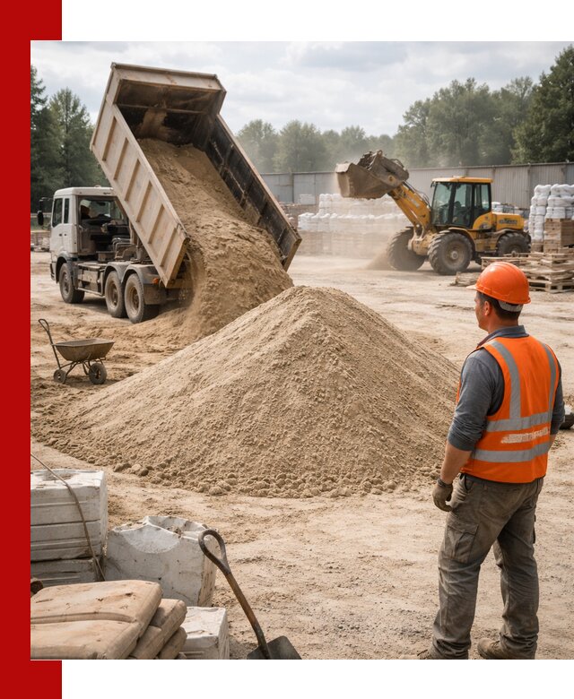 Доставка строительного песка с самосвалом в Костомукше