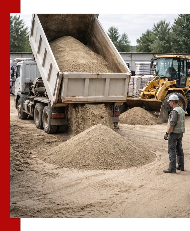 Поставка и доставка песка для бетона в Костомукше