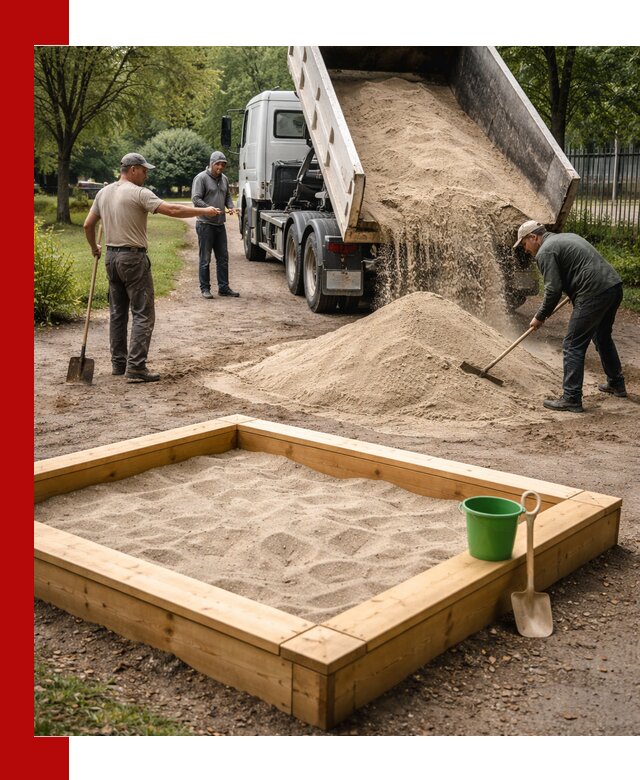 Песок для песочницы с доставкой в Костомукше недорого и чистый