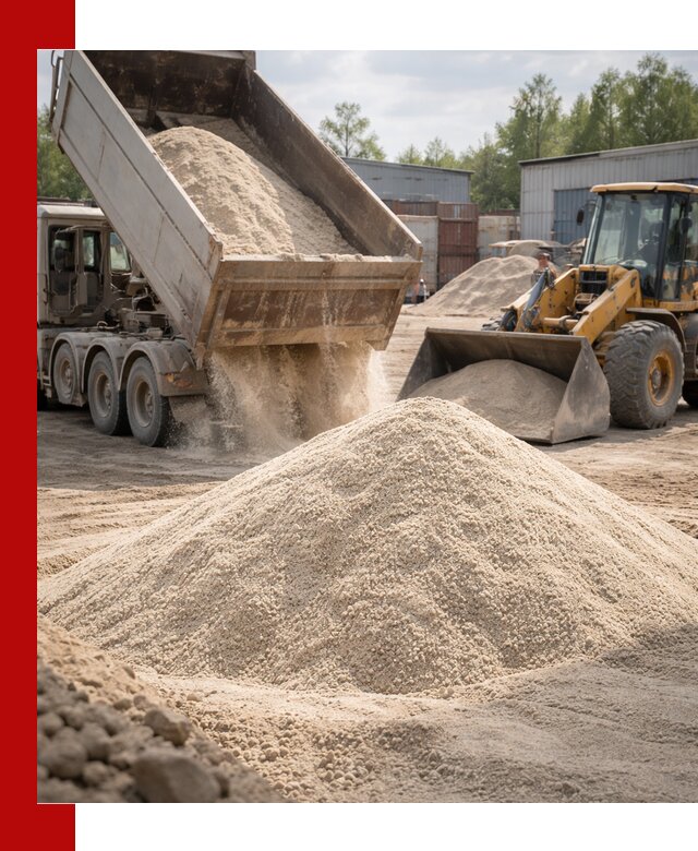 Кварцевый песок с доставкой в Костомукше для строительных работ