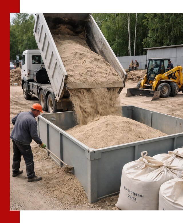 Кварцевый песок для фильтра в Костомукше — доставка и качество