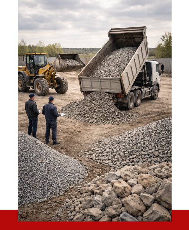 Гравий и камень с доставкой в Костомукше от 4285 р. - ПРОНЕРУДКтм