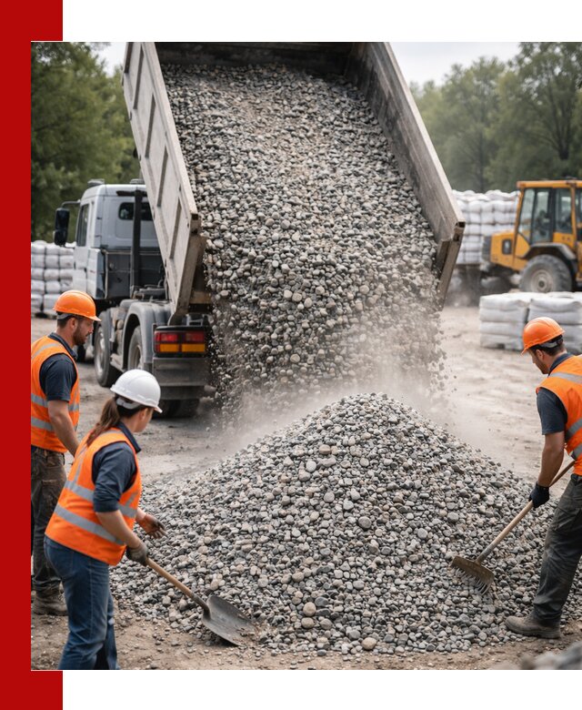 Доставка гравия и камня в Костомукше оптом и в розницу