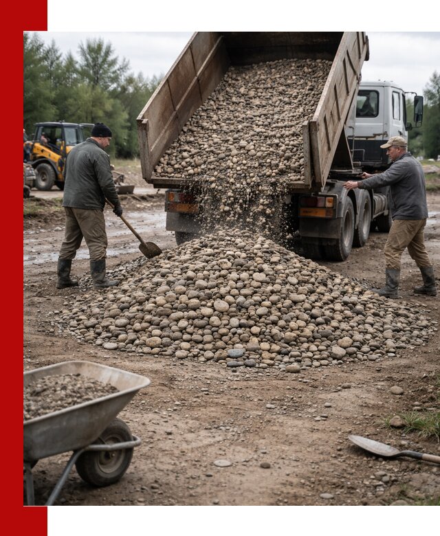 Доставка гальки речной оптом и в розницу в Костомукше
