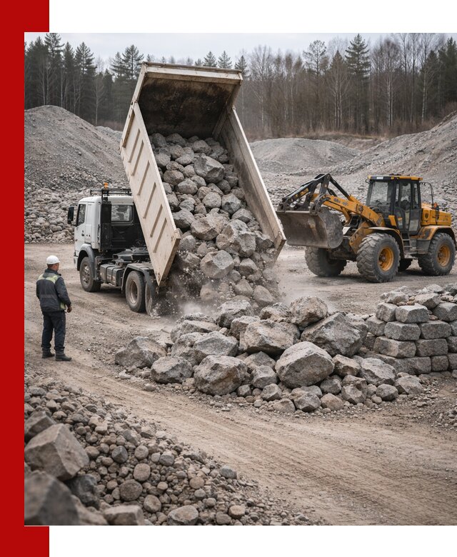 Доставка и продажа бутового гранитного камня в Костомукше