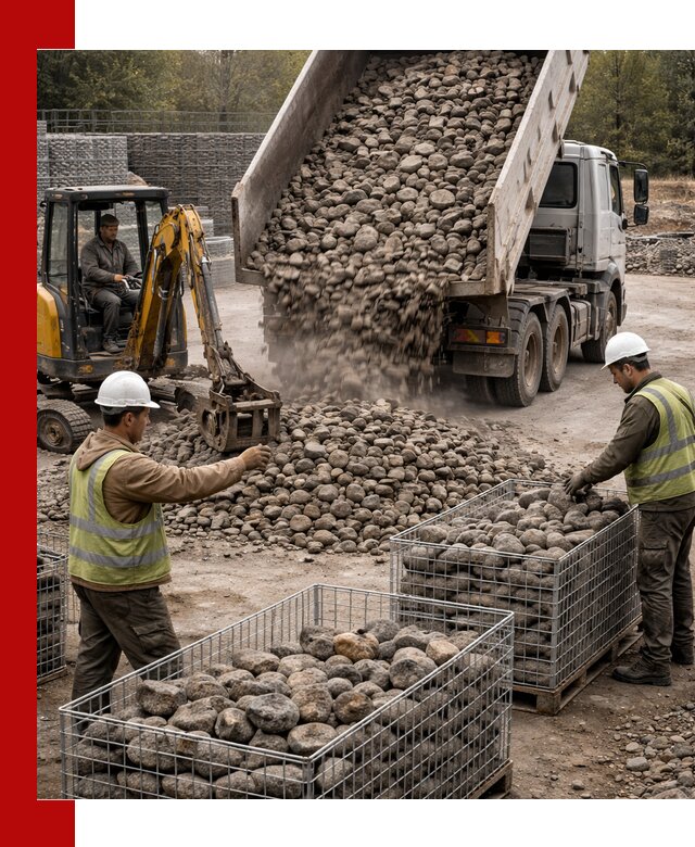 Камень для габионов фракция 100–201 в Костомукше