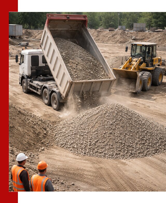 Щебень с песком (ЩГПС С2) с доставкой в Костомукше