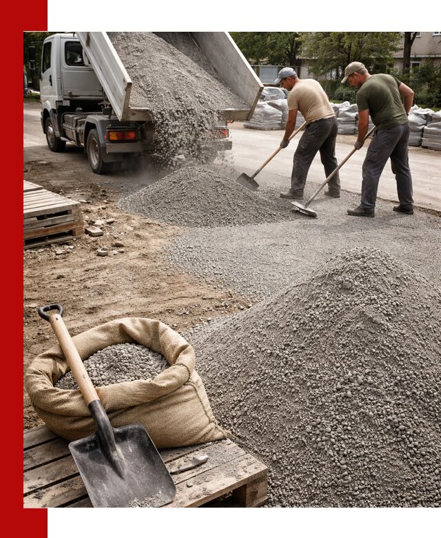 Отсев для тротуарной плитки в Костомукше — доставка и укладка