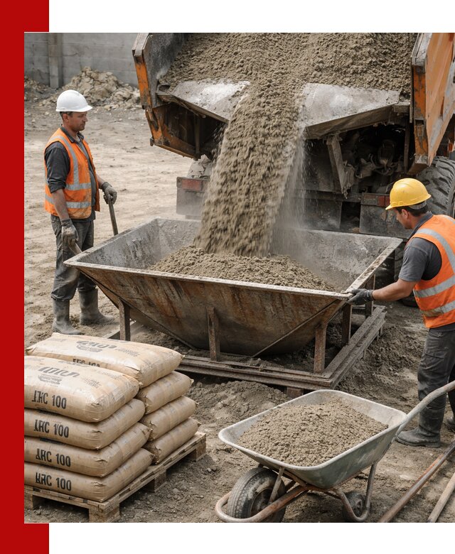 Доставка цементно-песчаной смеси М100 в Костомукше