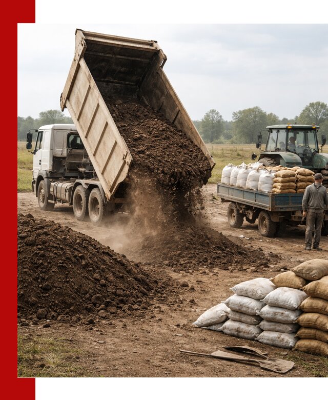 Доставка грунта и удобрений оптом в Костомукше для сельхоз и строительства