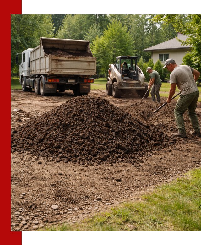 Доставка и укладка грунта для газона в Костомукше
