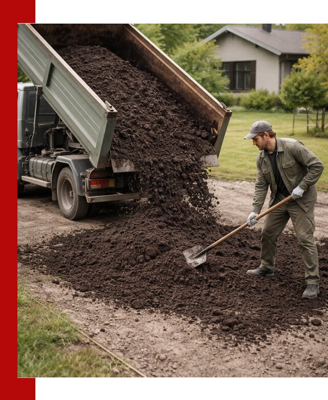 Чернозем для газона с доставкой в Костомукше быстро и качественно