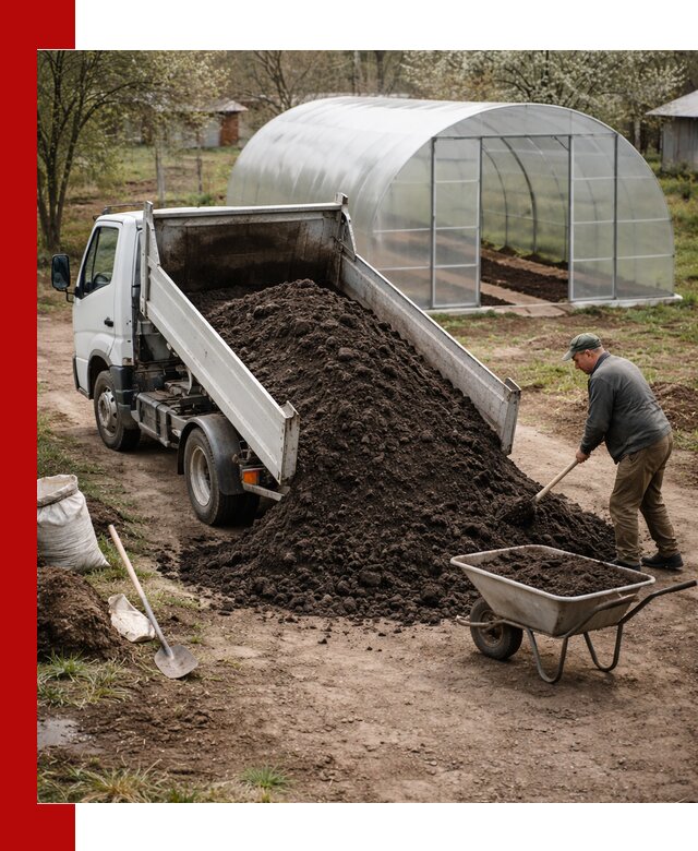 Чернозем для теплицы с доставкой в Костомукше