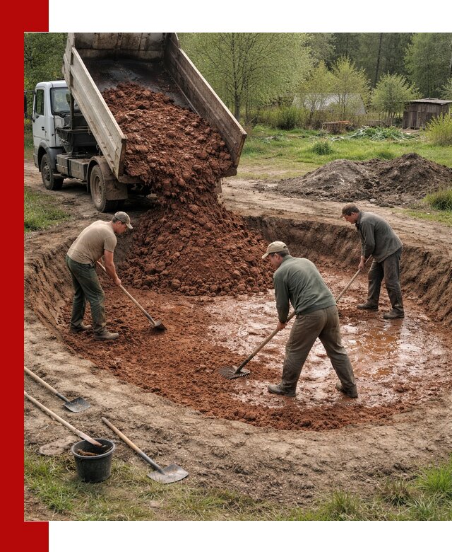 Купить качественную глину для пруда в Костомукше