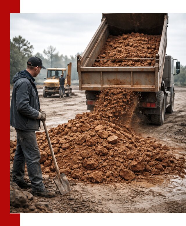 Глина для засыпки в Костомукше с доставкой самосвалами
