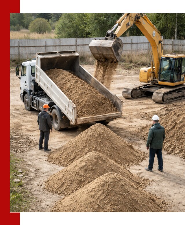 Доставка супеси вагонными и автопартиями в Костомукше