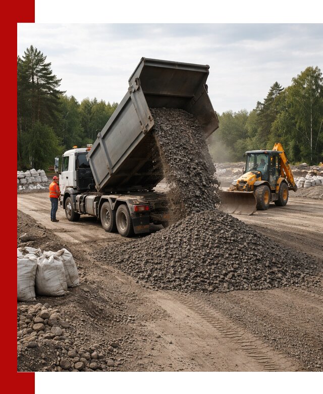 Доставка дробленого асфальта в Костомукше для дорожных работ