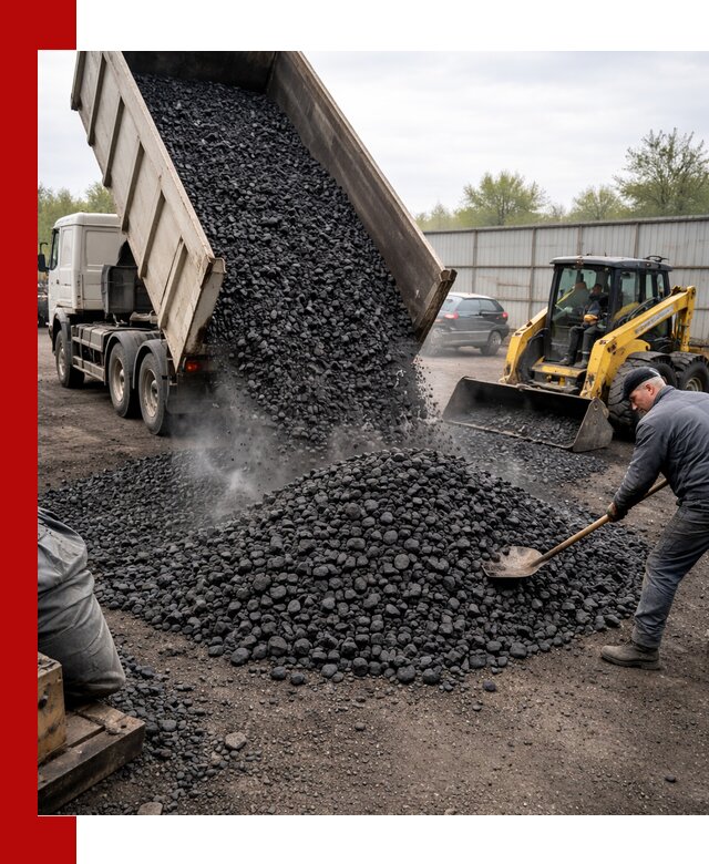 Доставка угля орех в Костомукше оптом и в розницу