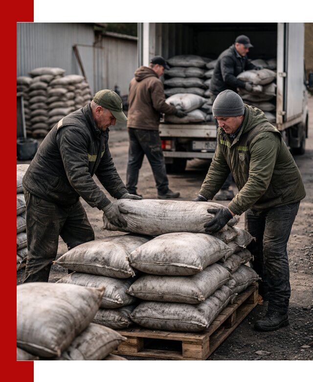 Доставка угля в мешках по выгодным ценам в Костомукше