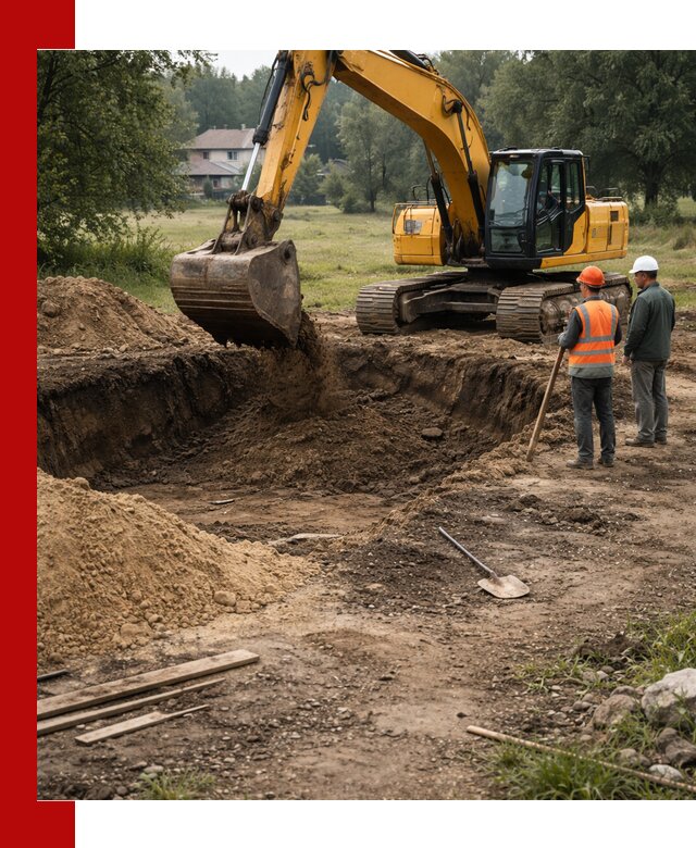 Рытье котлована под фундамент в Костомукше (быстро и недорого)