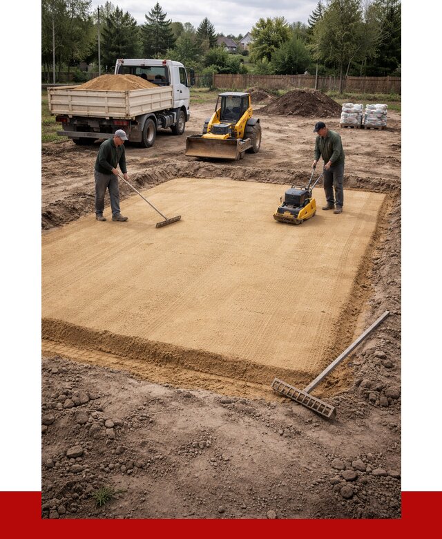 Устройство песчаной подушки в Костомукше от 4591 р. ПРОНЕРУДКтм