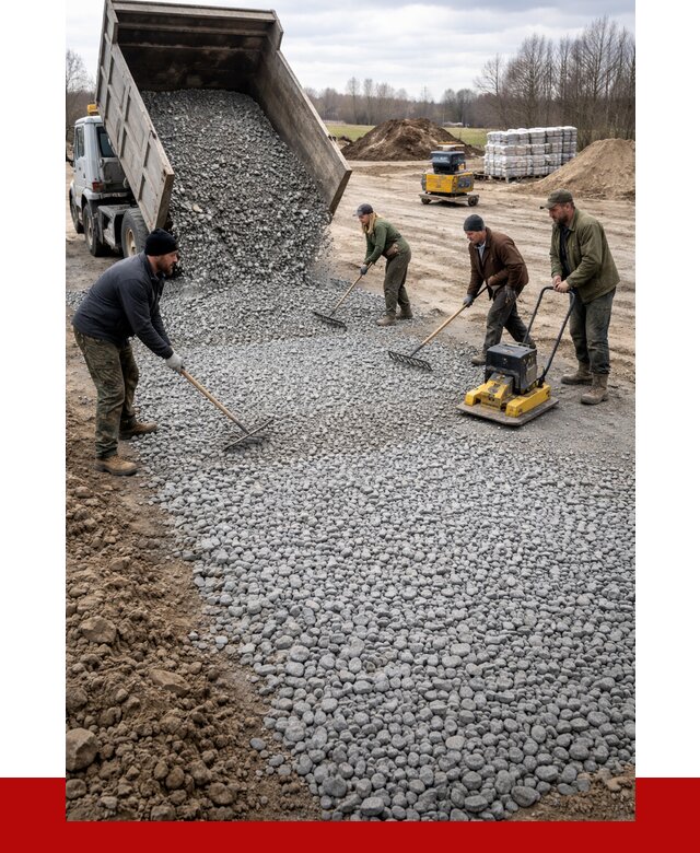 Устройство щебеночной подушки в Костомукше от 4591 р. ПРОНЕРУДКтм